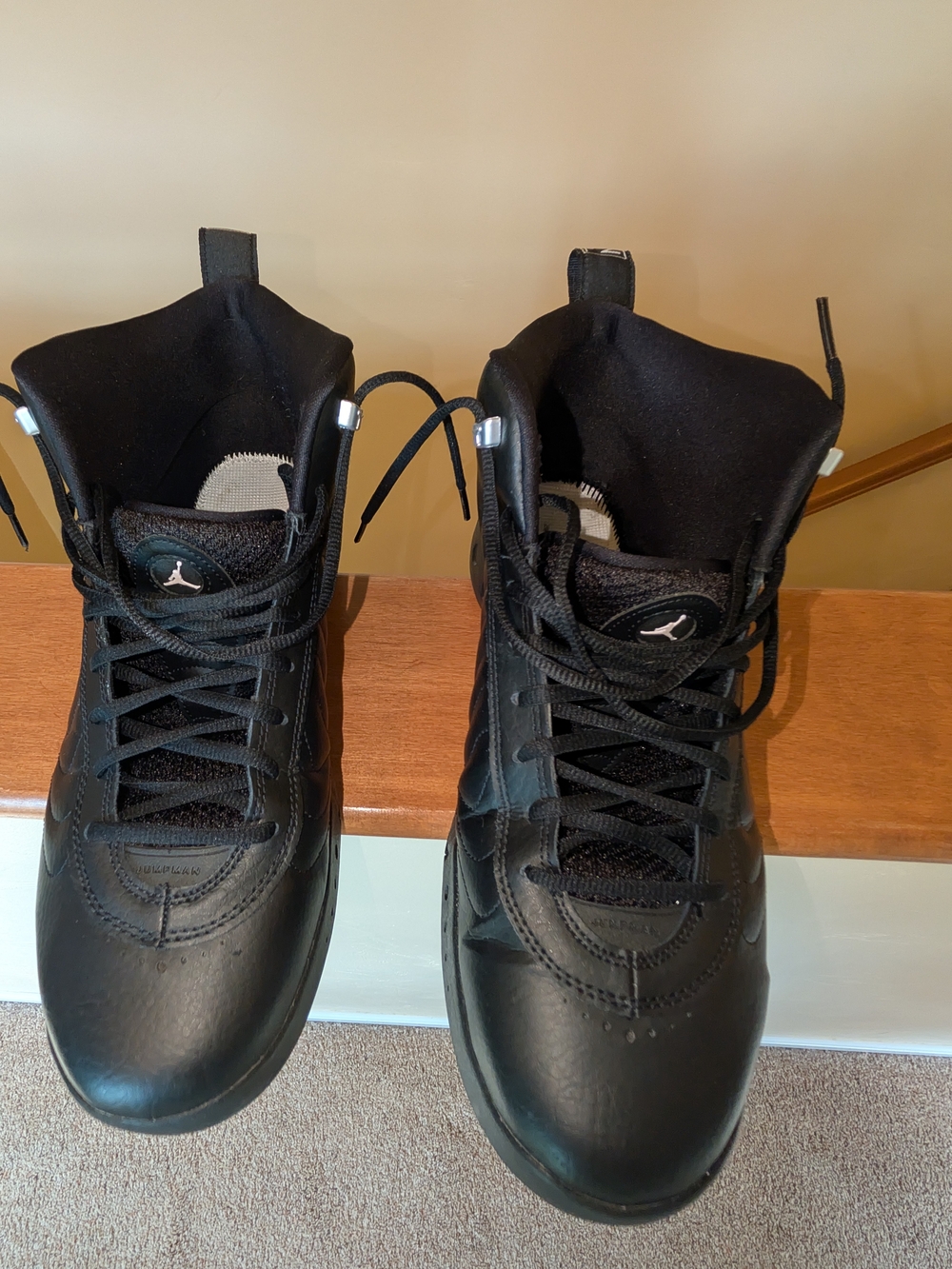 Jordan Black Jumpman Pro Leather Basketball Sneakers